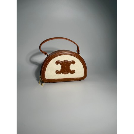 Demi Lune Triomphe Toile et Marron